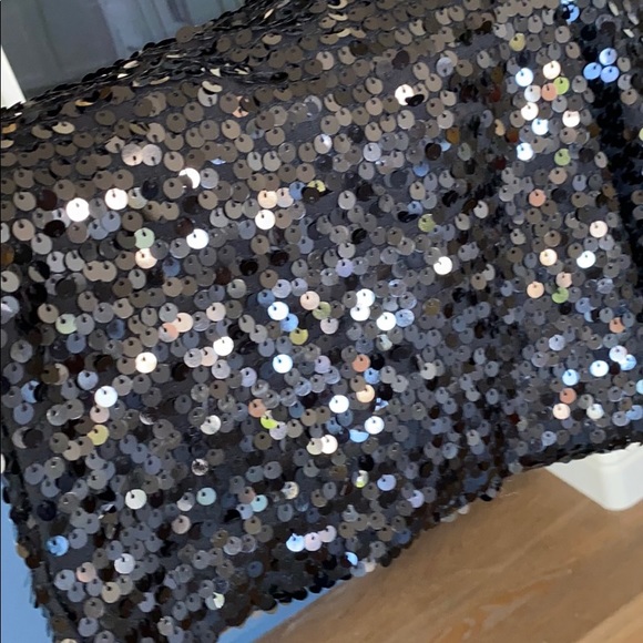 Sequined skirt, black. Size S - Picture 3 of 7